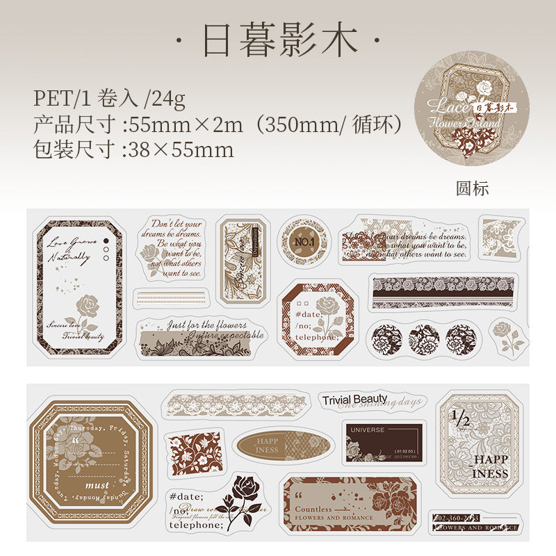 1 Roll Lace Die-cut Stickers Tape LSHY