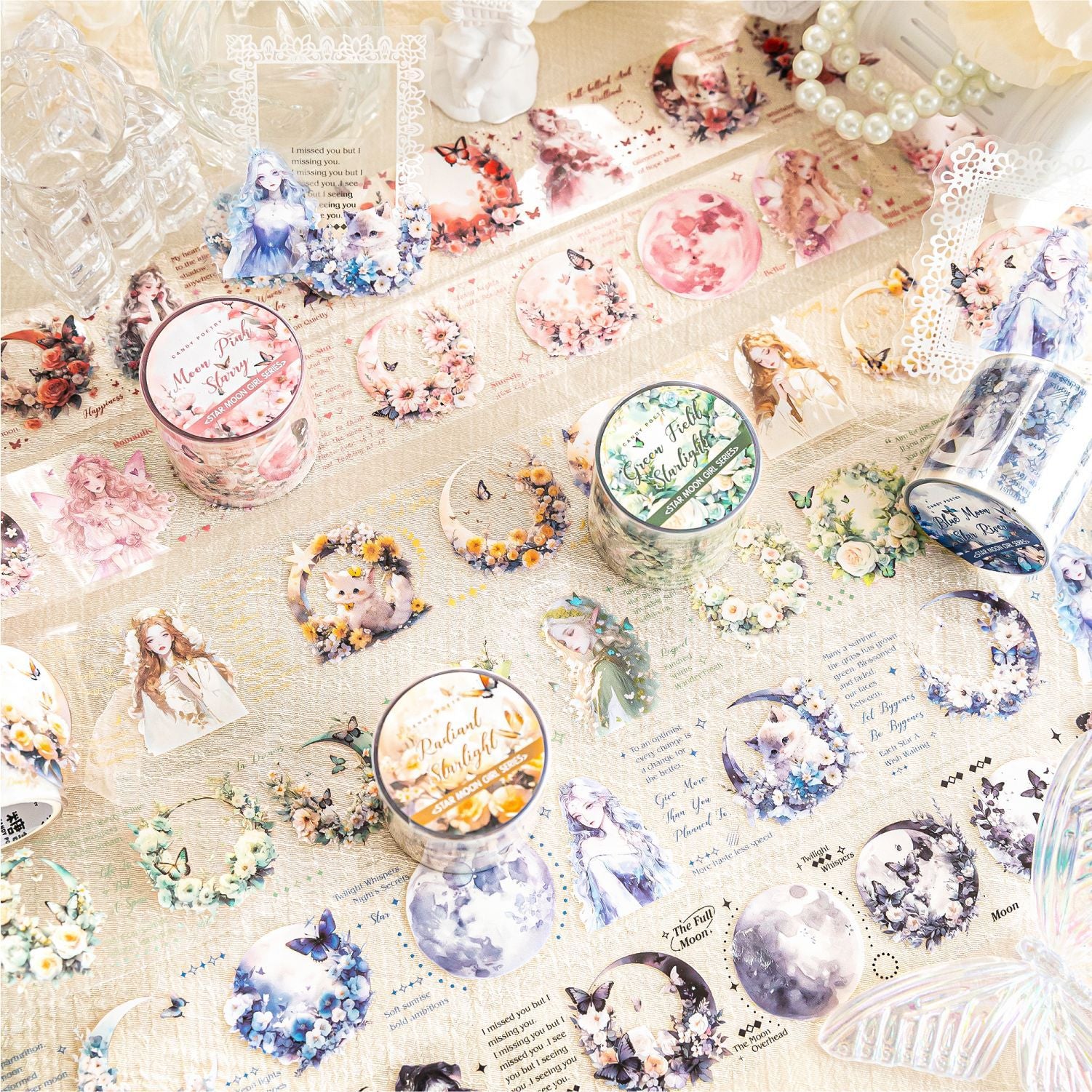 1 Roll Moon and Girl PET Tape XYSN