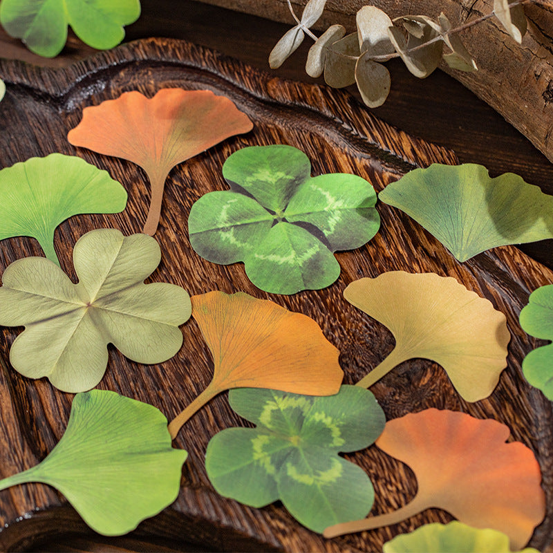 60 Pcs Leaf Theme Notepad Paper SLDX