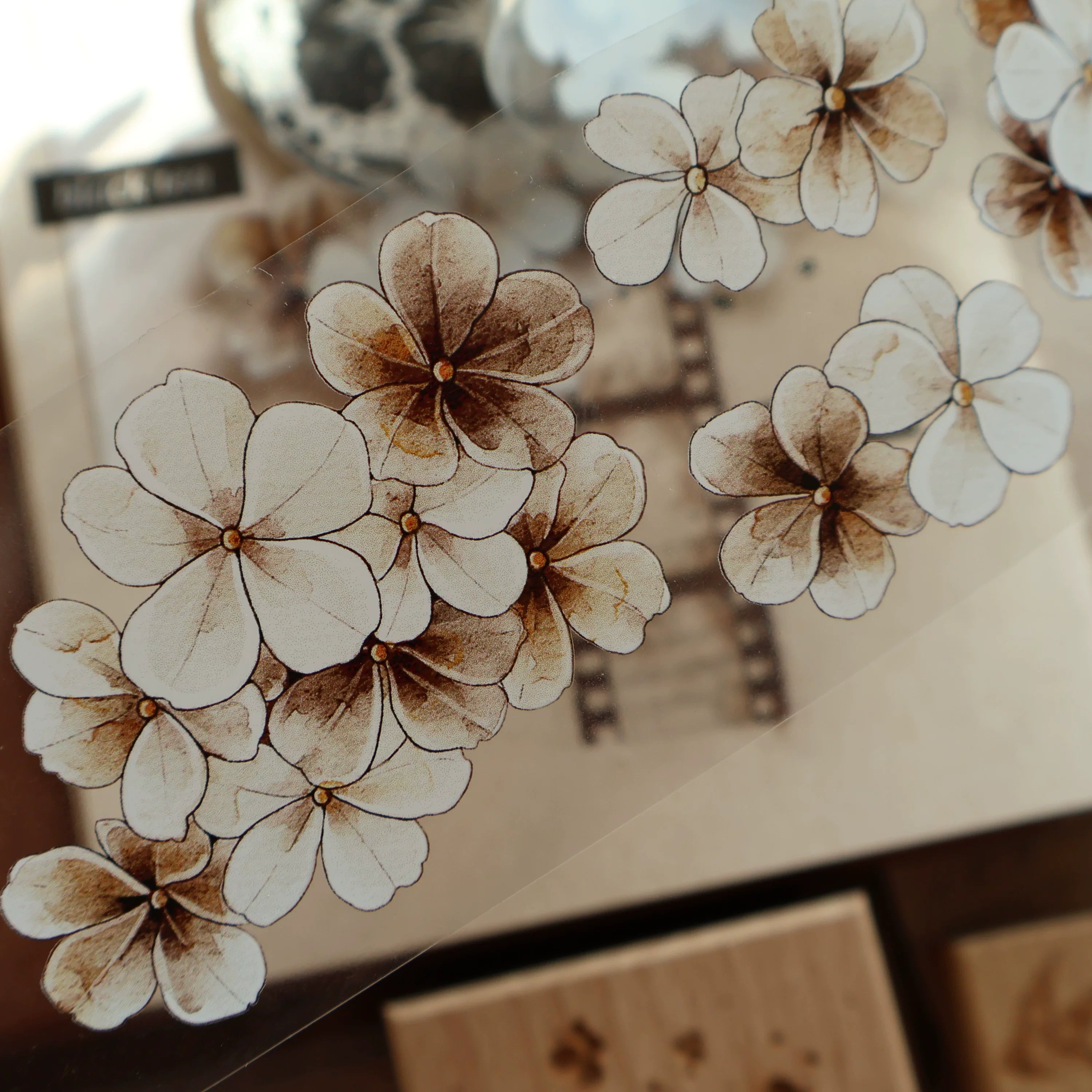 Floral Decorative Tape Rolls- Dusk Petals