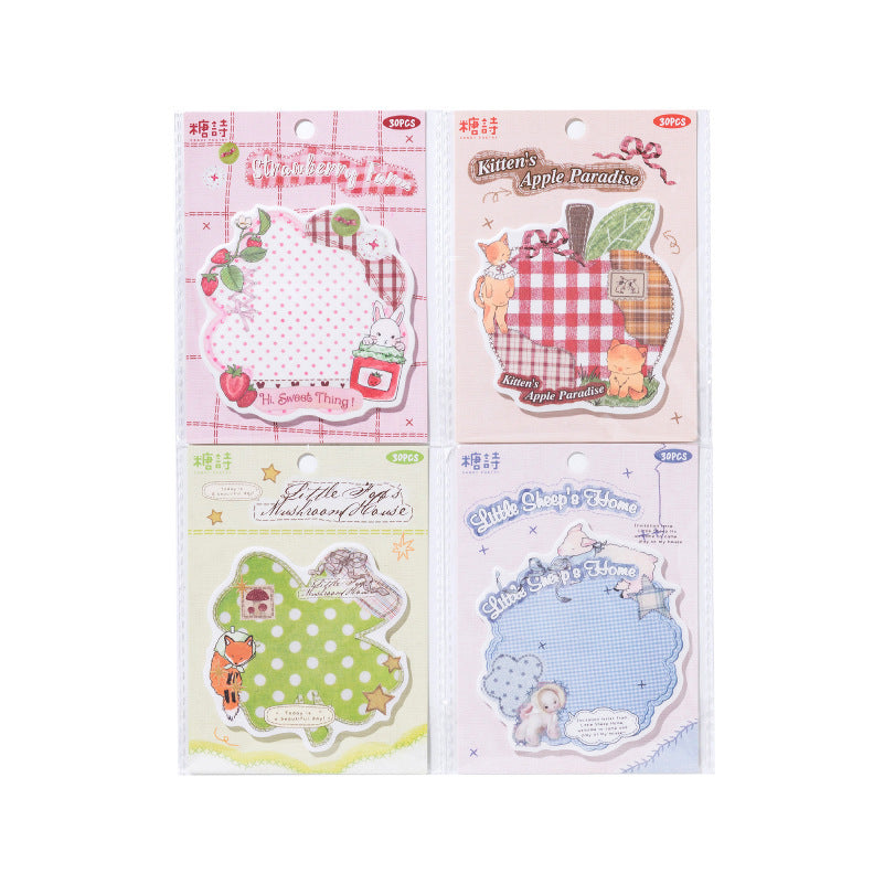 Cottagecore Patchwork Sticky Notes - Sheep