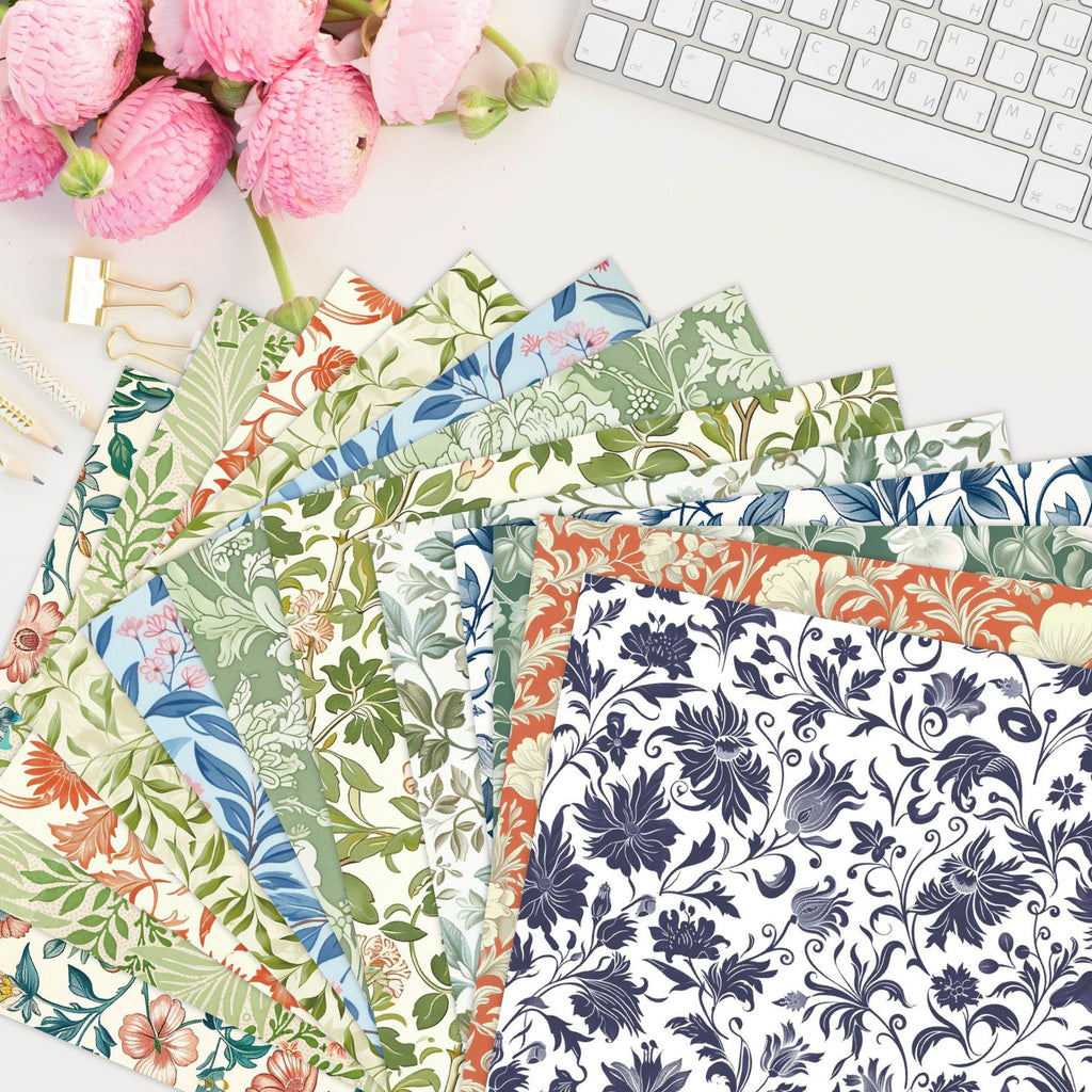 12 inch William Morris Scrapbook Paper Pad PAJ006