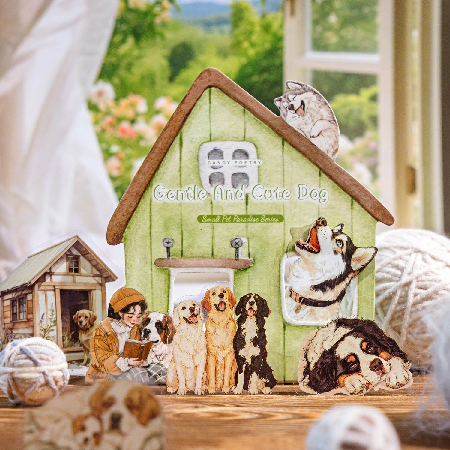 40 Pcs Cat Theme PET Stickers XCLY