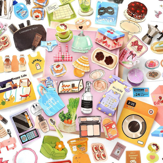25 Pcs Lifestyle Journal Paper and Stickers Kit XXMC9