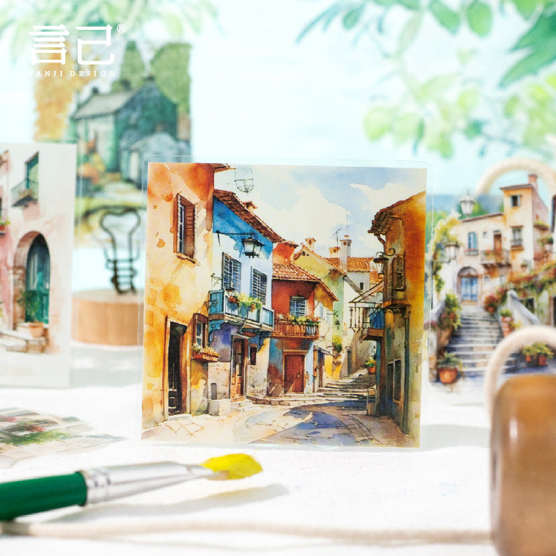 15 Pcs Country Landscape PET Stickers BOXES