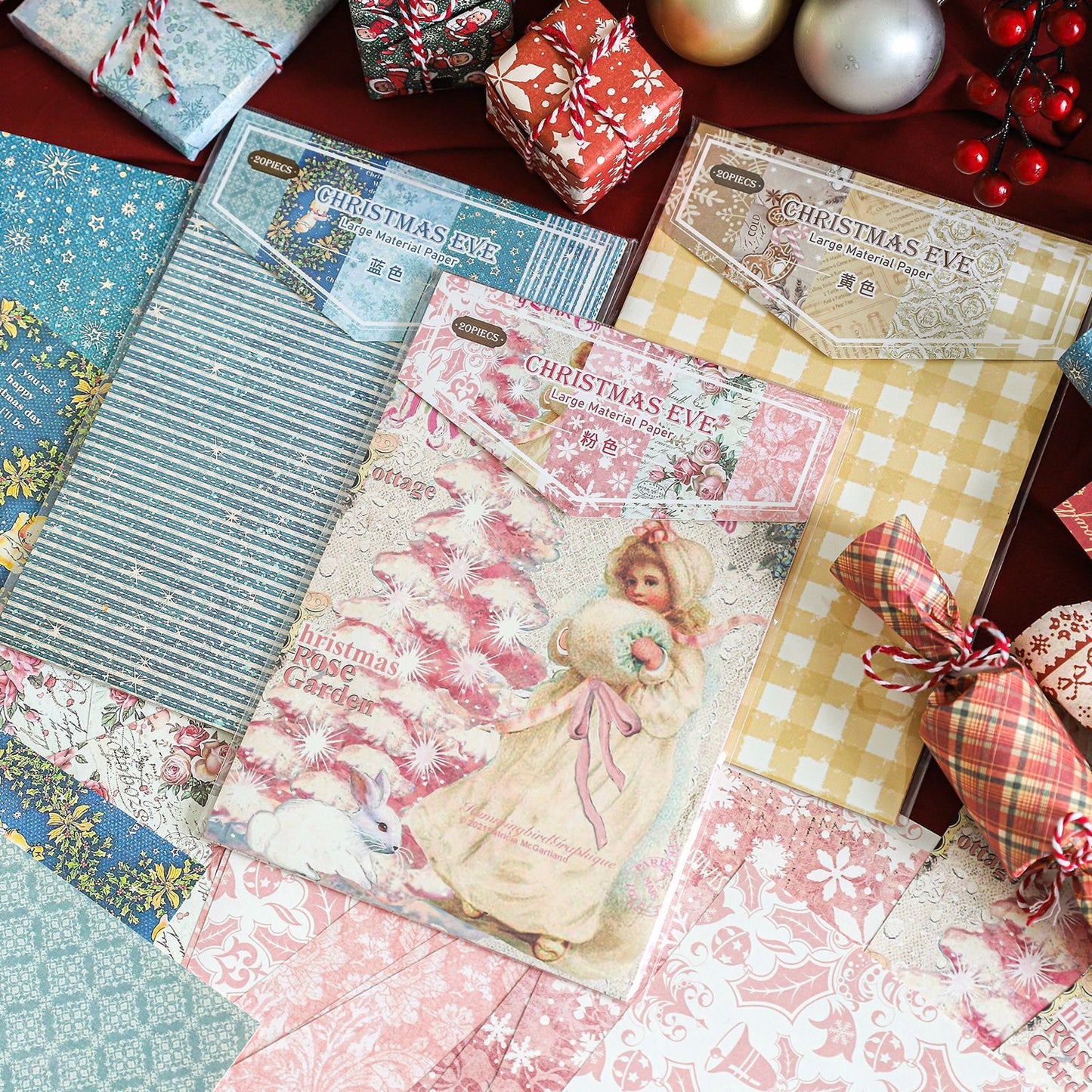 20 Sheets Christmas Scrapbook Paper SDYQ