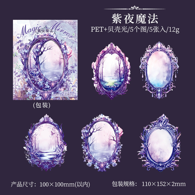 5 Pcs Mirror PET Stickers MHZJ