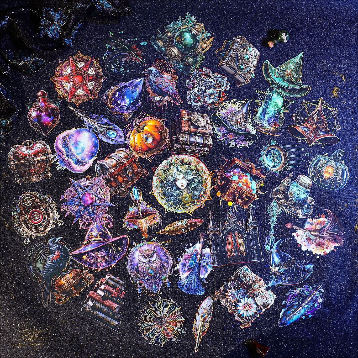 10 Pcs Magic Theme PET Stickers MFSCJ