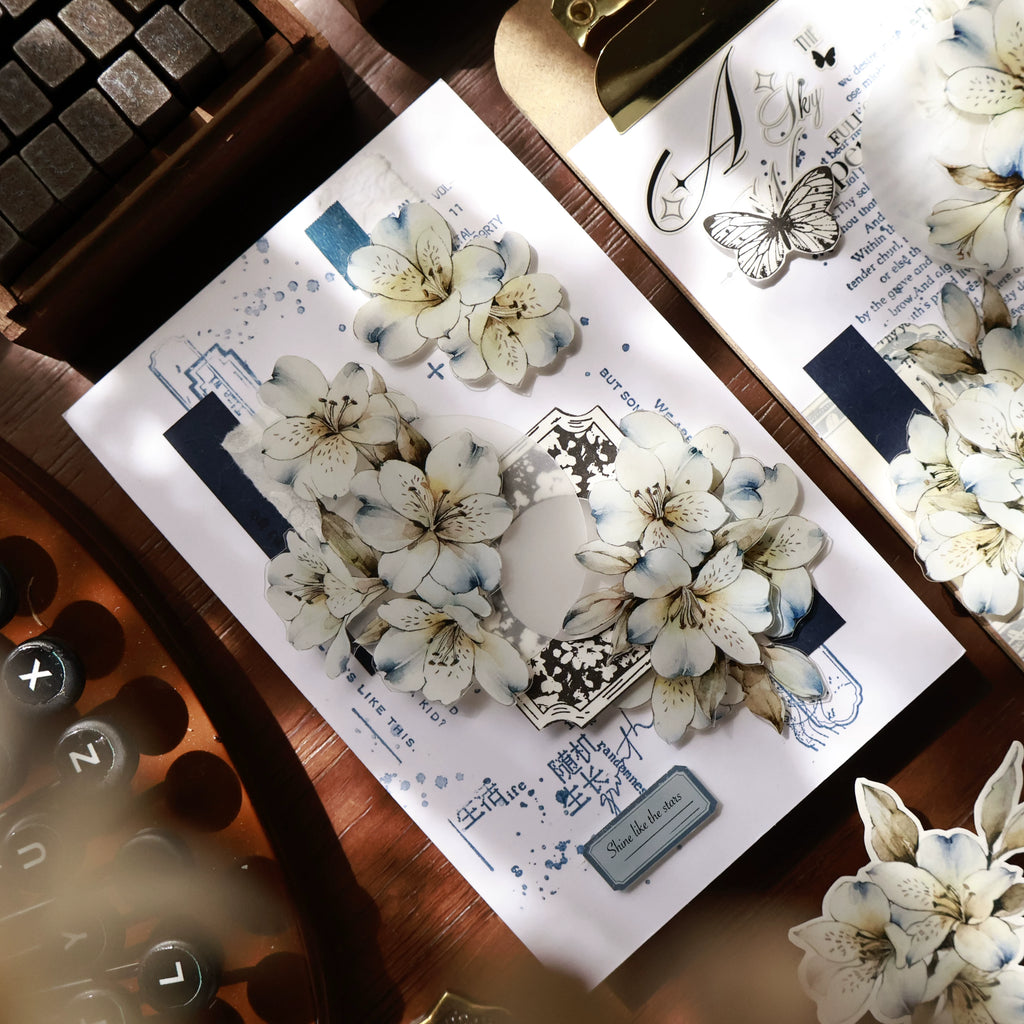 Floral Decorative Tape Rolls- Blue Haven
