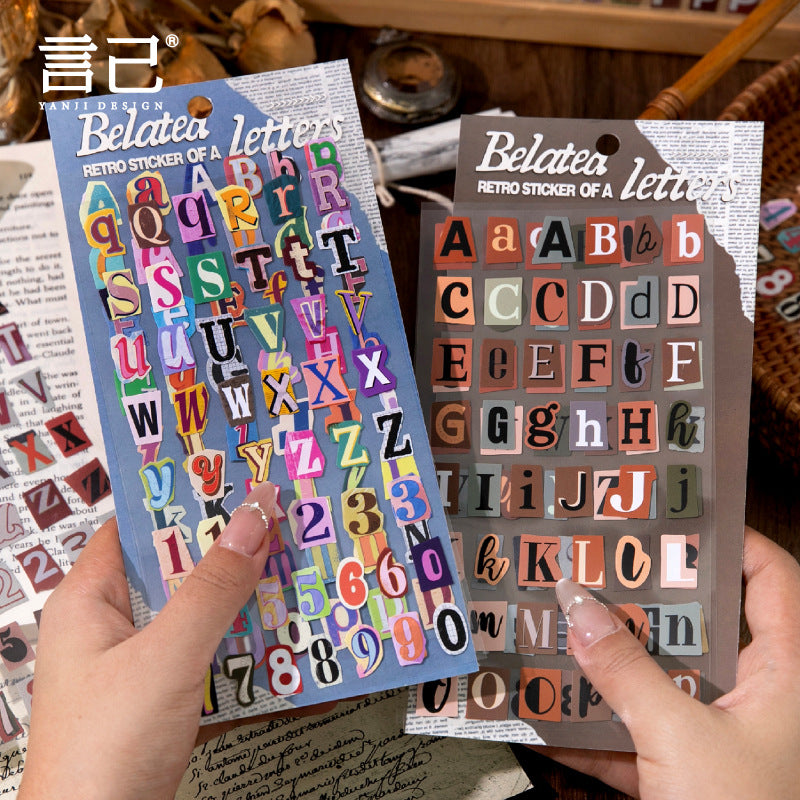 2 Sheets Alphabet Letter Number Stickers CLXJ