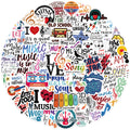 50 Pcs Vinyl Music Stickers DD172