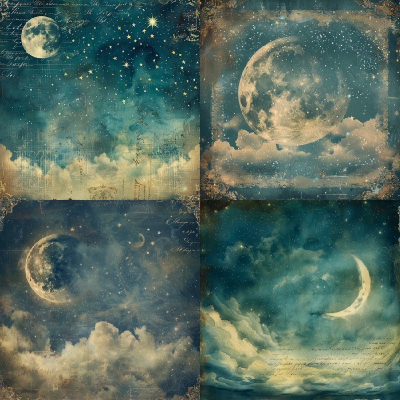 6 inch Moon Night Scrapbook Paper Pad SKP227