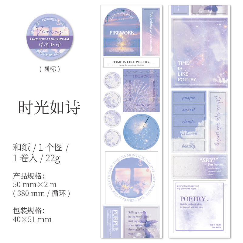 1 Roll Photography Die-cut Washi Tape RSRM