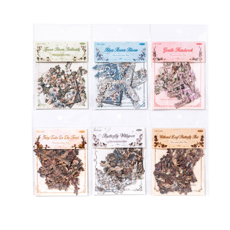 20 Pcs Floral Scrabook Corner Stickers MSSY