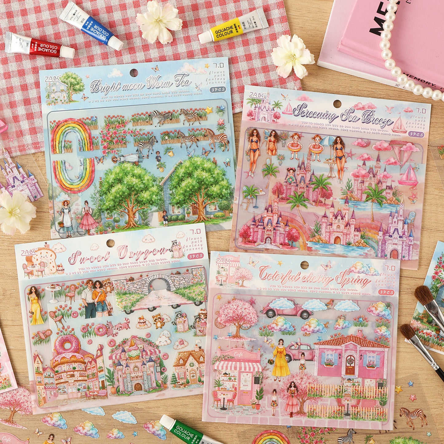 Flower House Themd DIY Stickers Kit HJHL