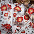 Floral Decorative Tape Rolls- Rouge Camellia
