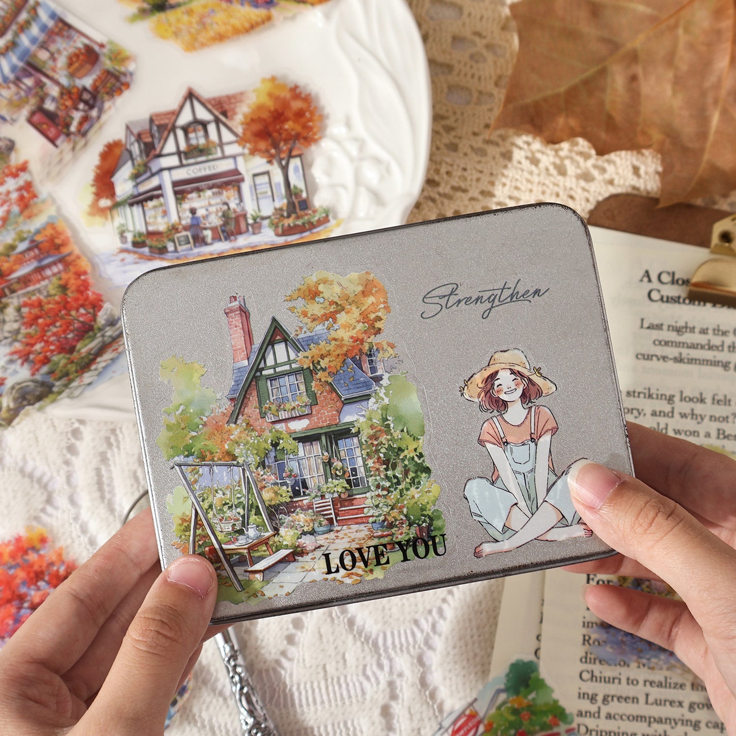 10 Pcs Seasonal Landscape PET Stickers SSQH