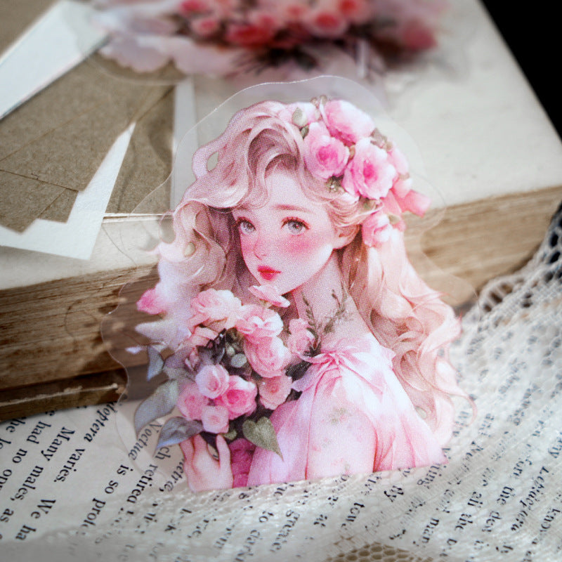 20 Pcs PET Girl Stickers HYXS