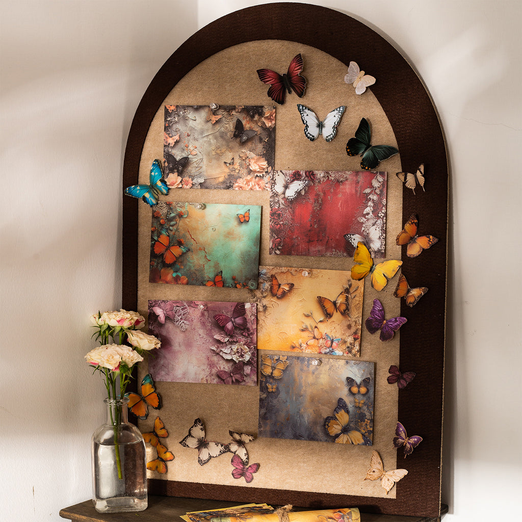 30 Pcs Butterfly Themed Background Paper CDXS