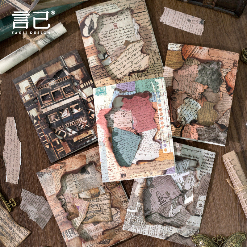 15 Pcs Burnt Vintage Journal Paper YLXJ