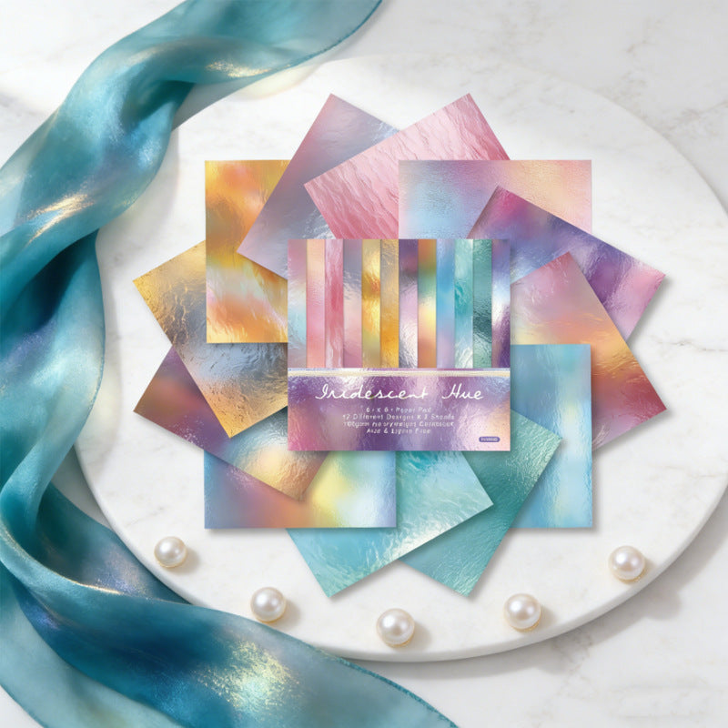 6 inch Iridescent Scrapbook Paper Pad SKP366