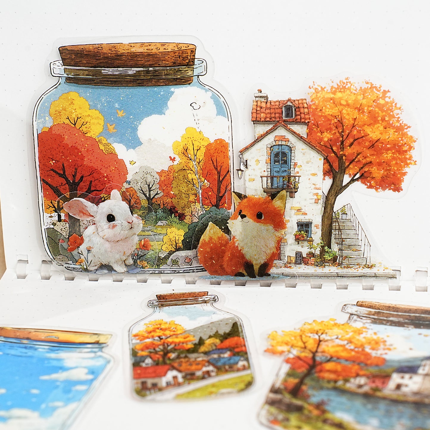 15 Pcs Season in Bottle PET Stickers PZSJ