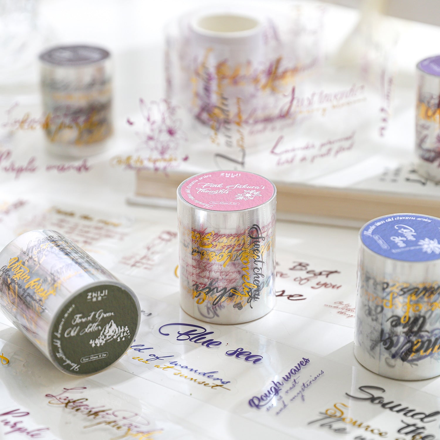 1 Roll Positive Quote PET Stickers Tape SXJM