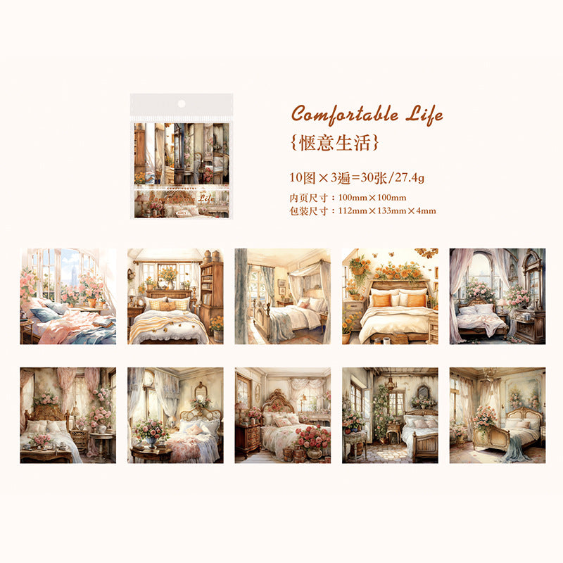 30 Pcs Life Style Scrapbook Paper SHJL