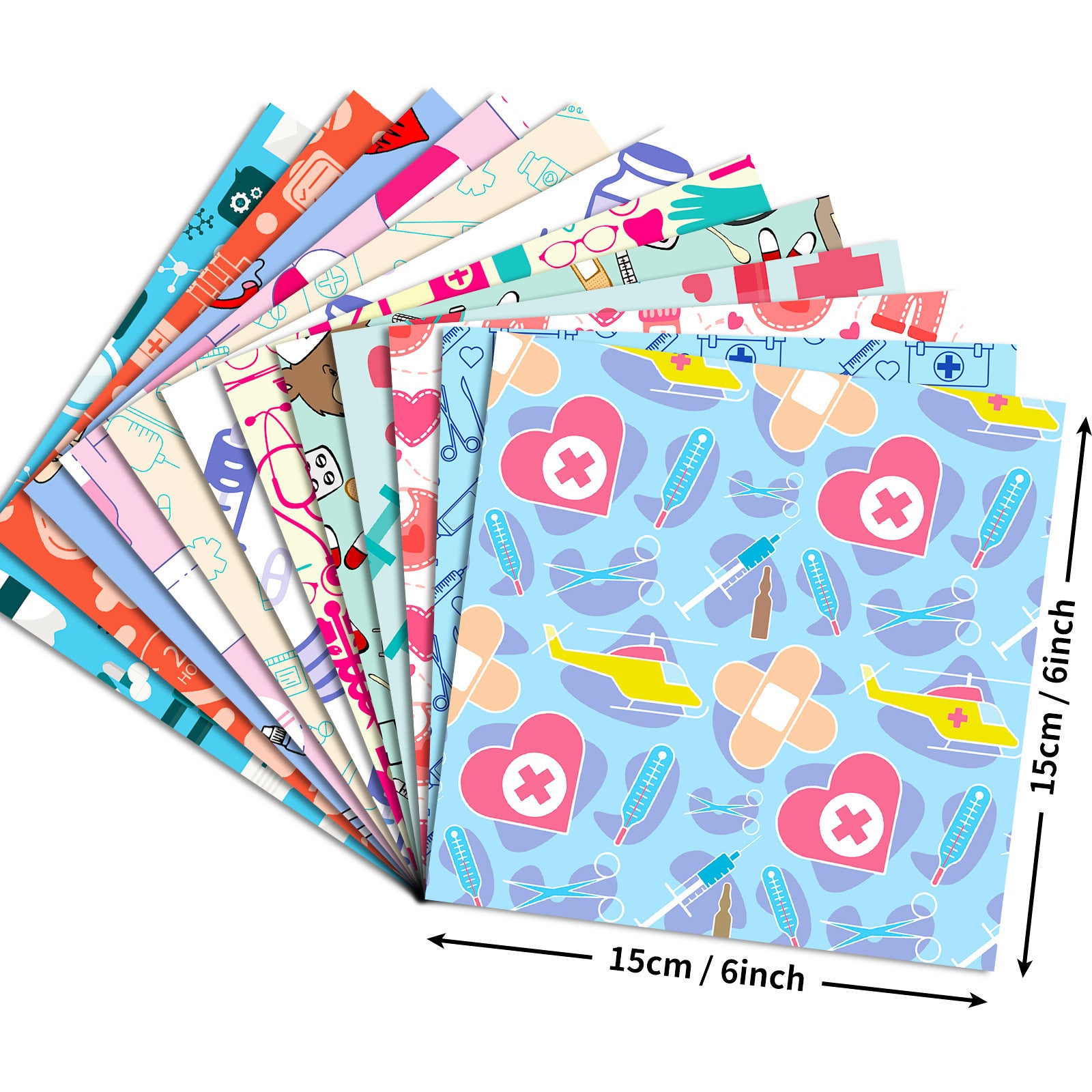 6 inch Nurses' Day Scrapbook Paper Pad PA808