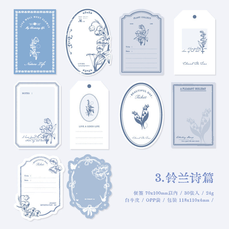 30 Pcs Nature Notepad Paper SJSL