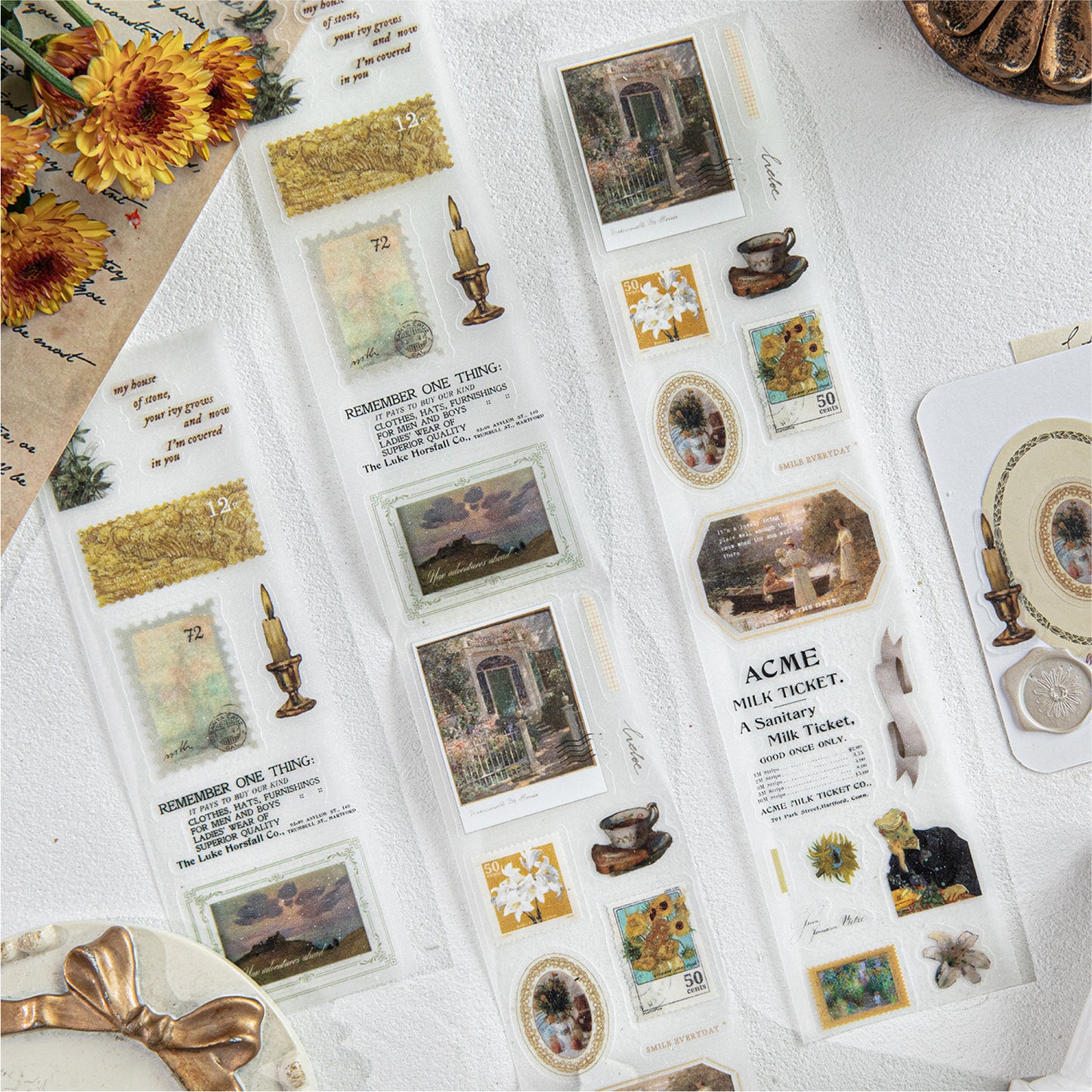 1 Roll Painting Art PET Stickers Tape MYHJ