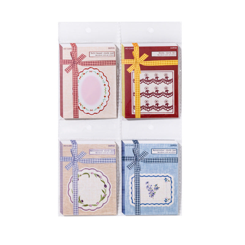 20 Pcs Vintage Embossed Notepad Paper SZBD