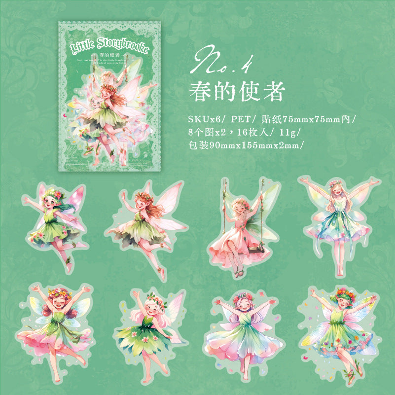 16 Pcs Spirit PET Stickers XXTHZ
