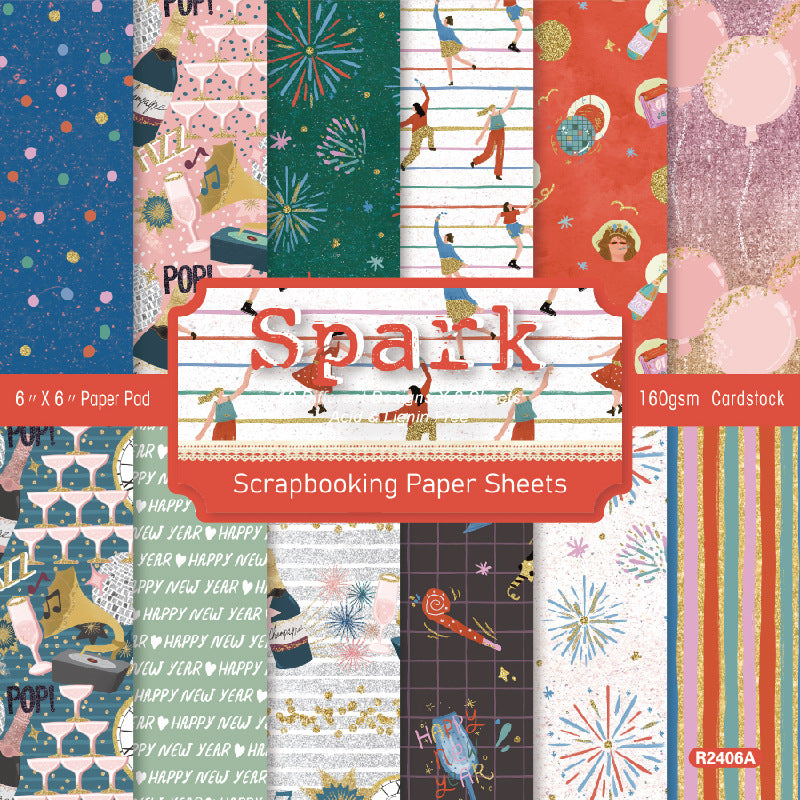 6 inch Spark Scrapbook Paper Pad SKP406