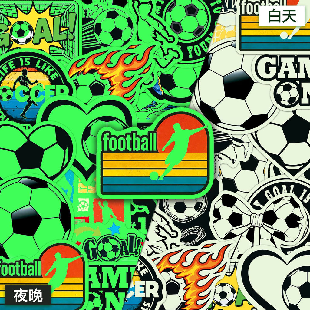 50Pcs Football Theme Waterproof Vinyl Stickers STY09