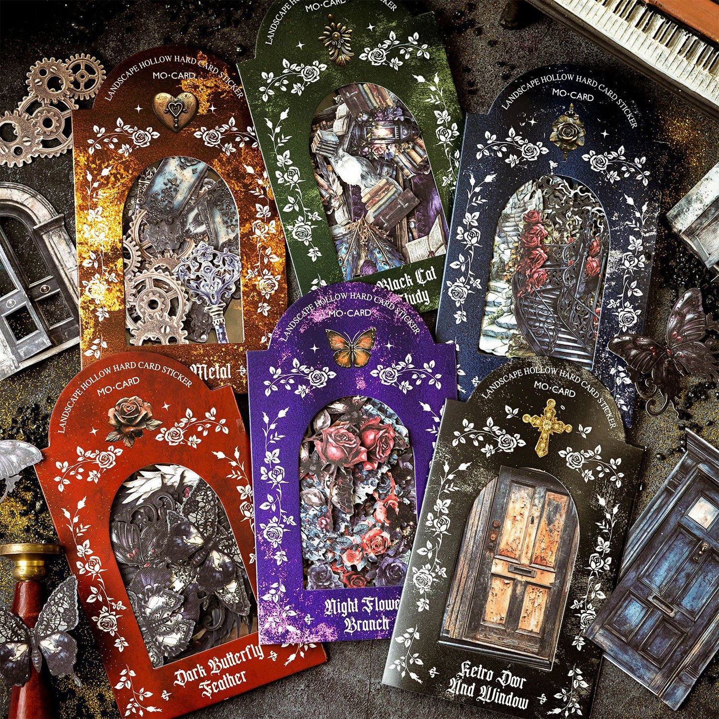 20 Pcs Dark Gothic Theme Stickers YAHX