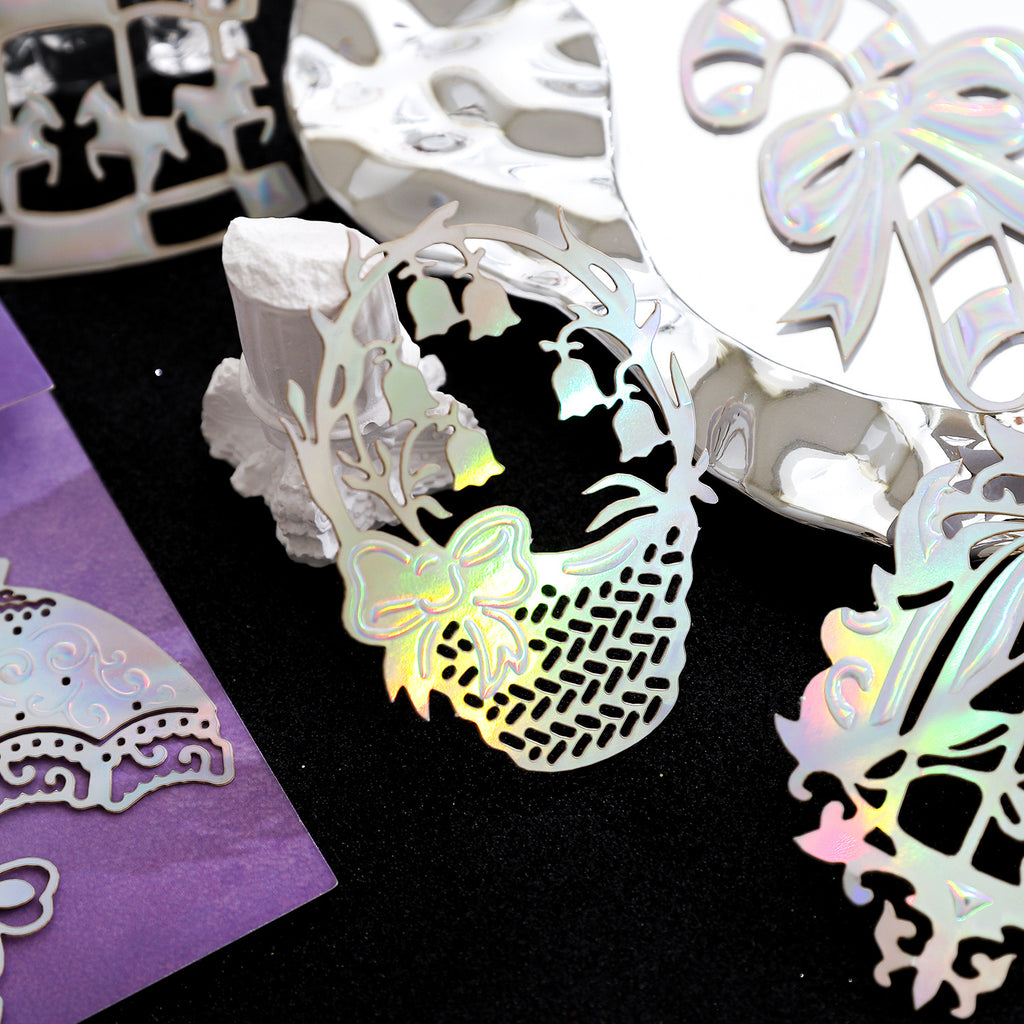 10 Pcs Holographic Hollow Cutout Paper YYMJ