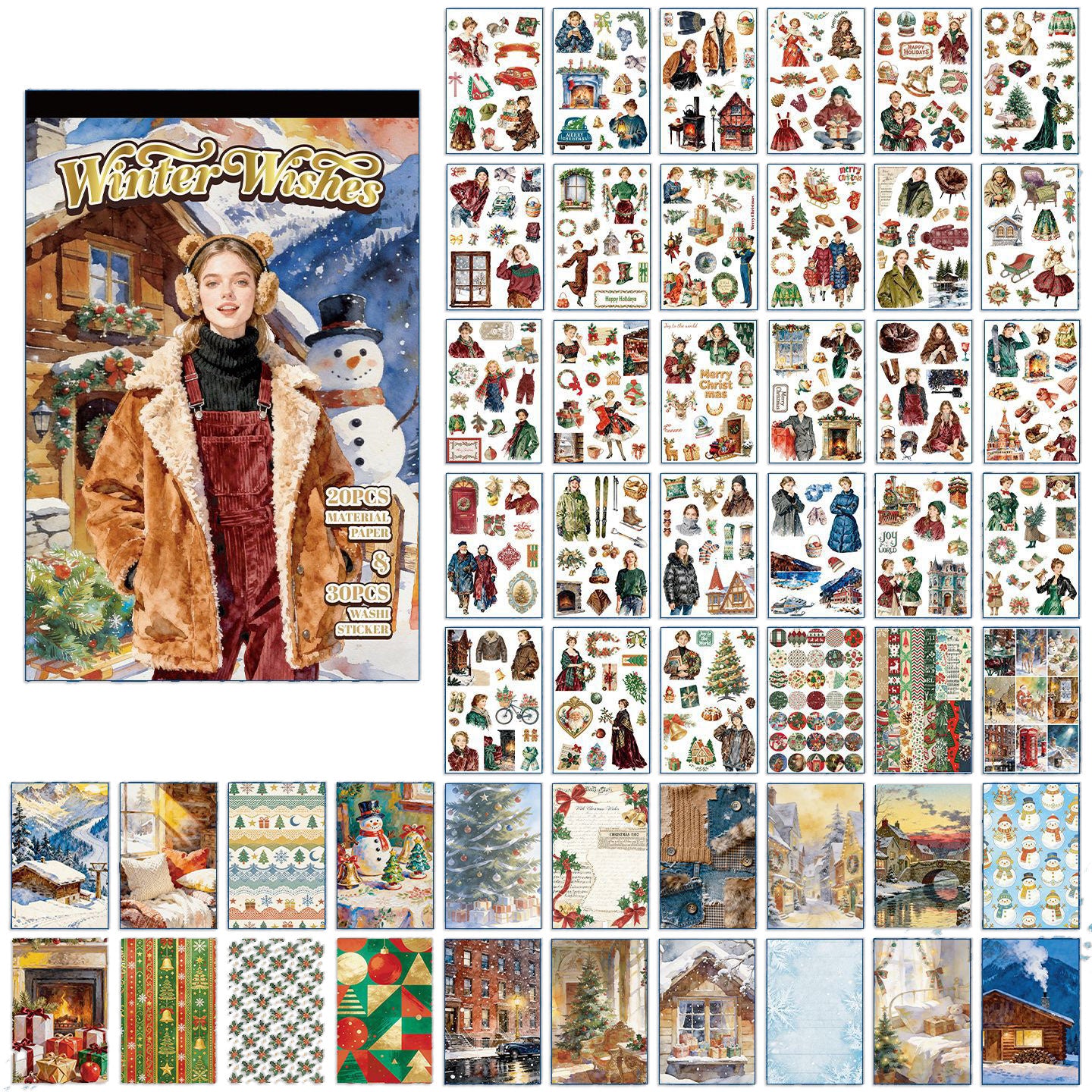 A5 Mixed Material Sticker Book - Winter Wishes