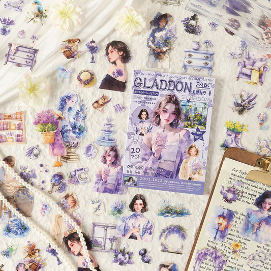 20 Pcs Floral Girl Stickers Book YRRH