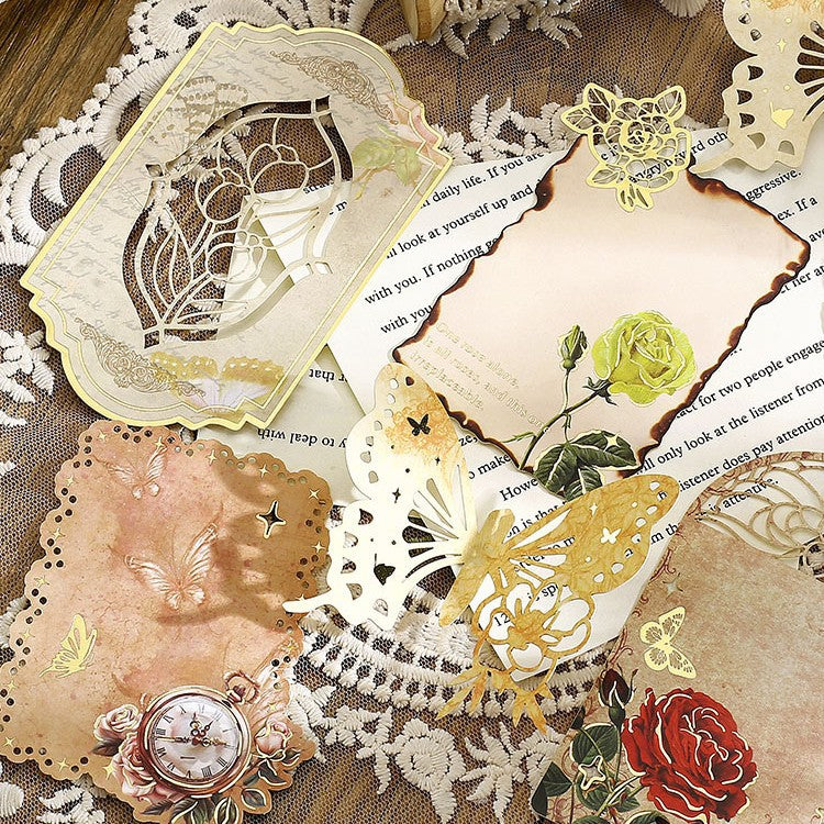 10 Pcs Gold Foil Hollow Cutout Paper FGXY