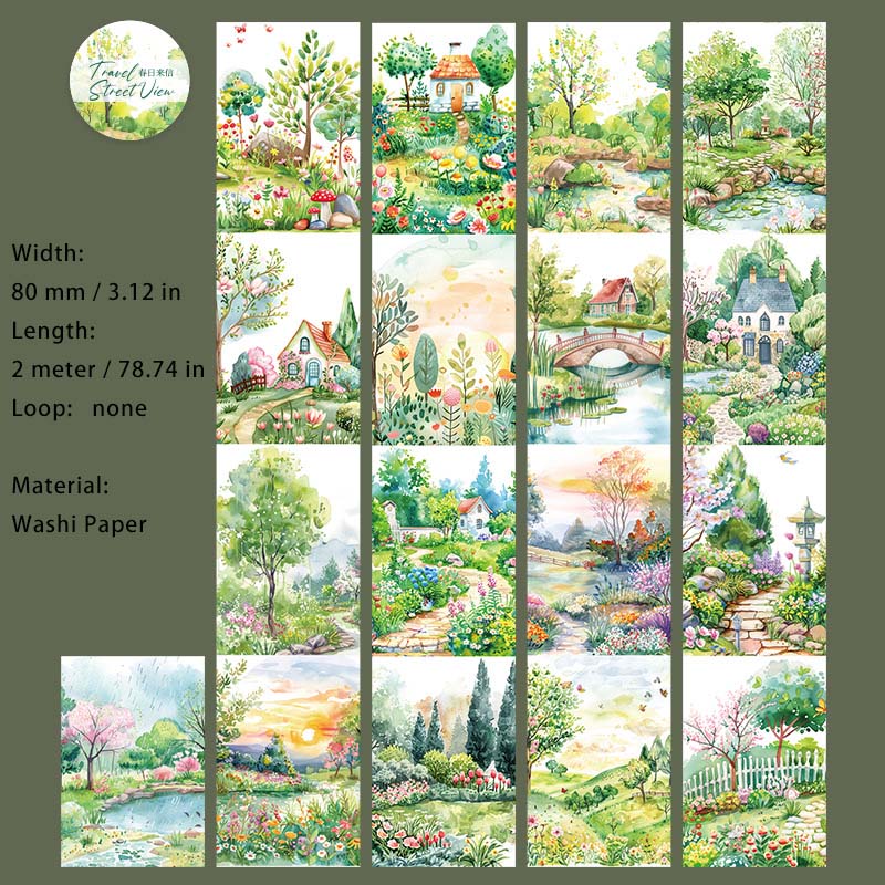 1 Roll Travel Theme Washi Stickers Tape LTJJ