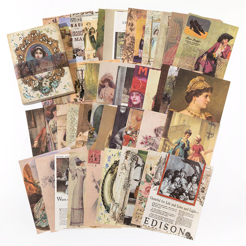 100 Pcs Vintage Aesthetic Journal Paper VAP05