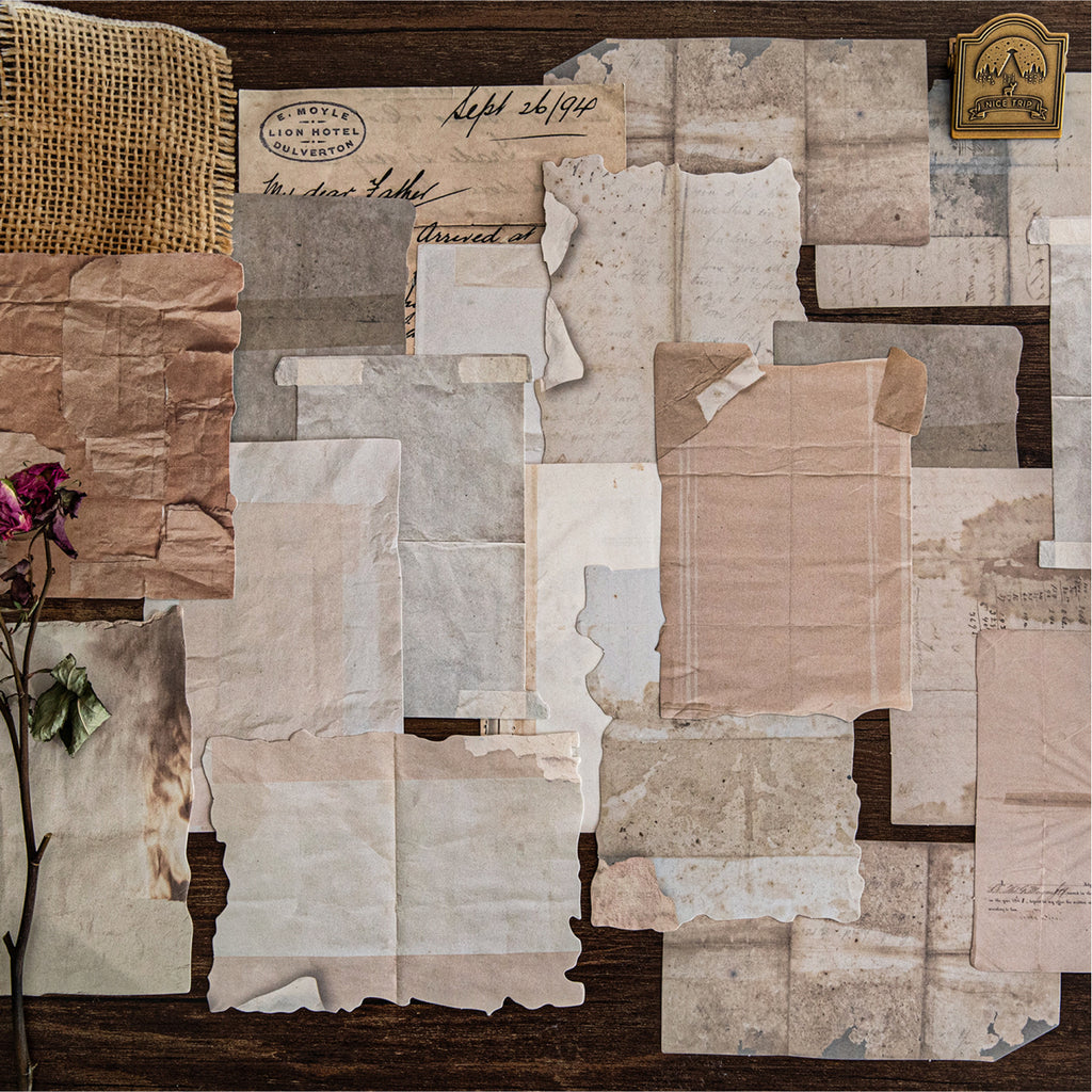 20 Pcs Vintage Basic Junk Journal Paper WRZP