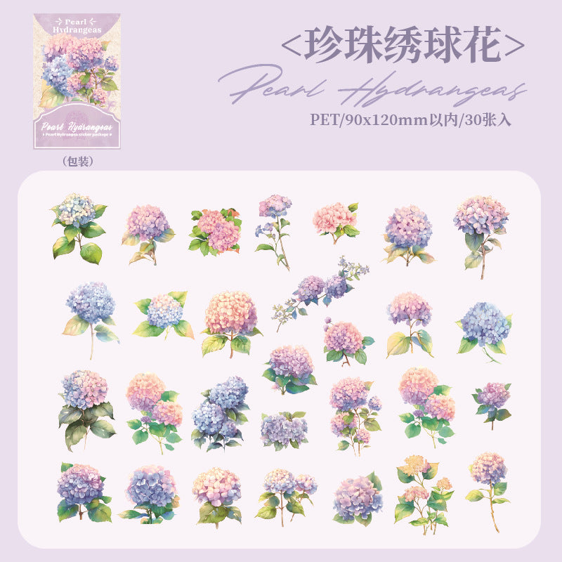 30 Pcs Green Plant Stickers XRYL