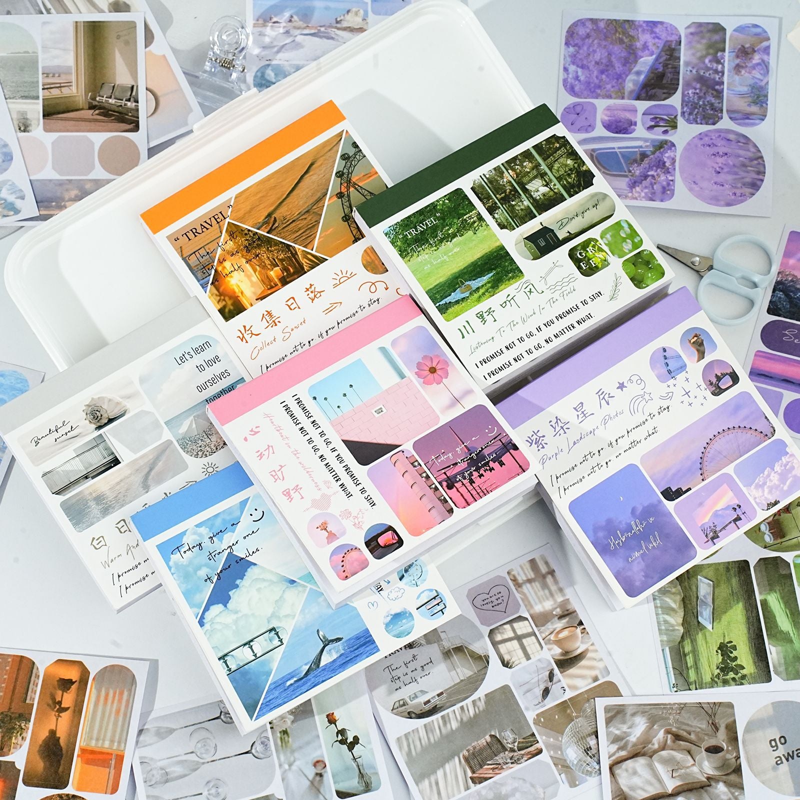 40 Sheets Aesthetics Washi Stickers Book SZLKDF