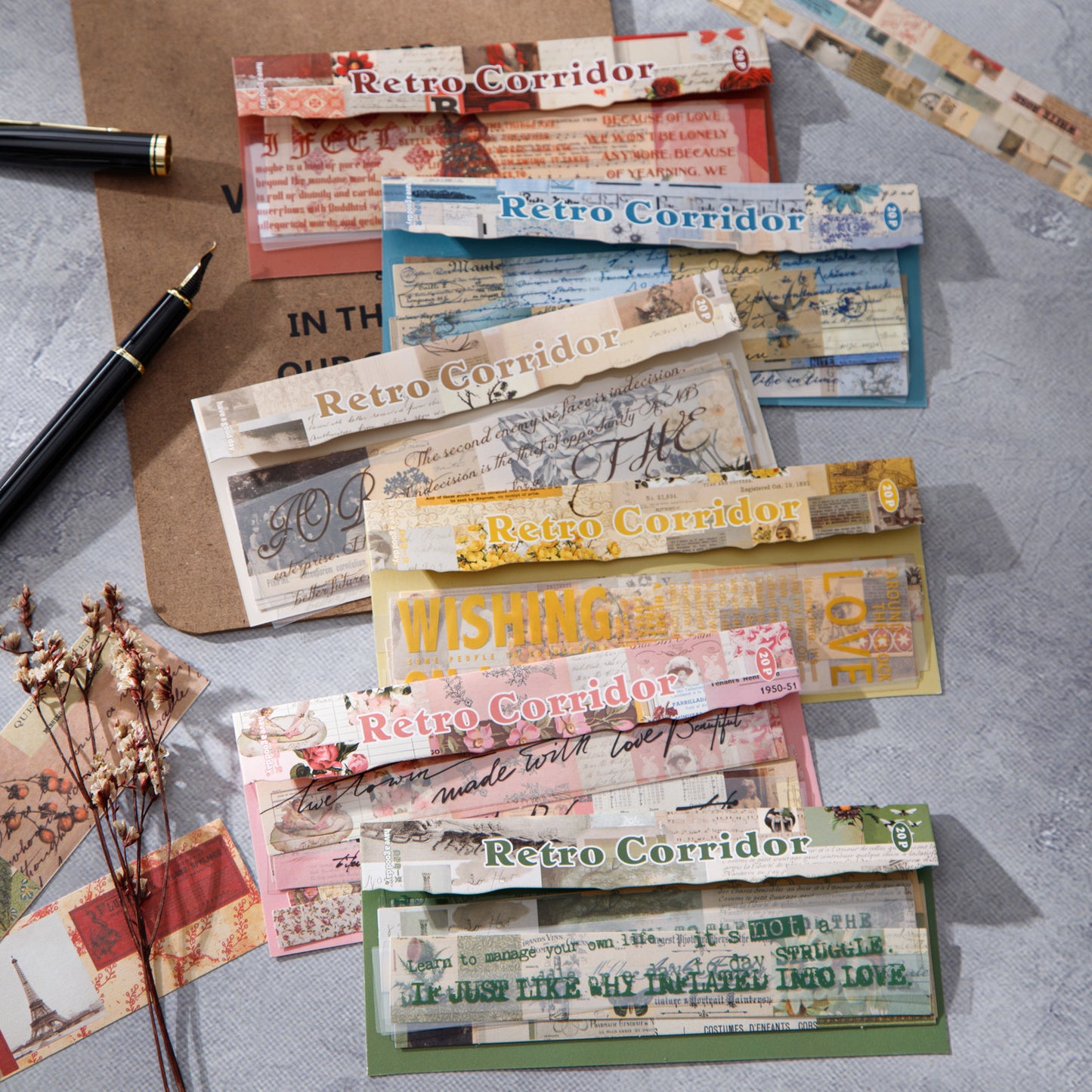 20 Pcs Vintage Junk Journal Stickers FGCL