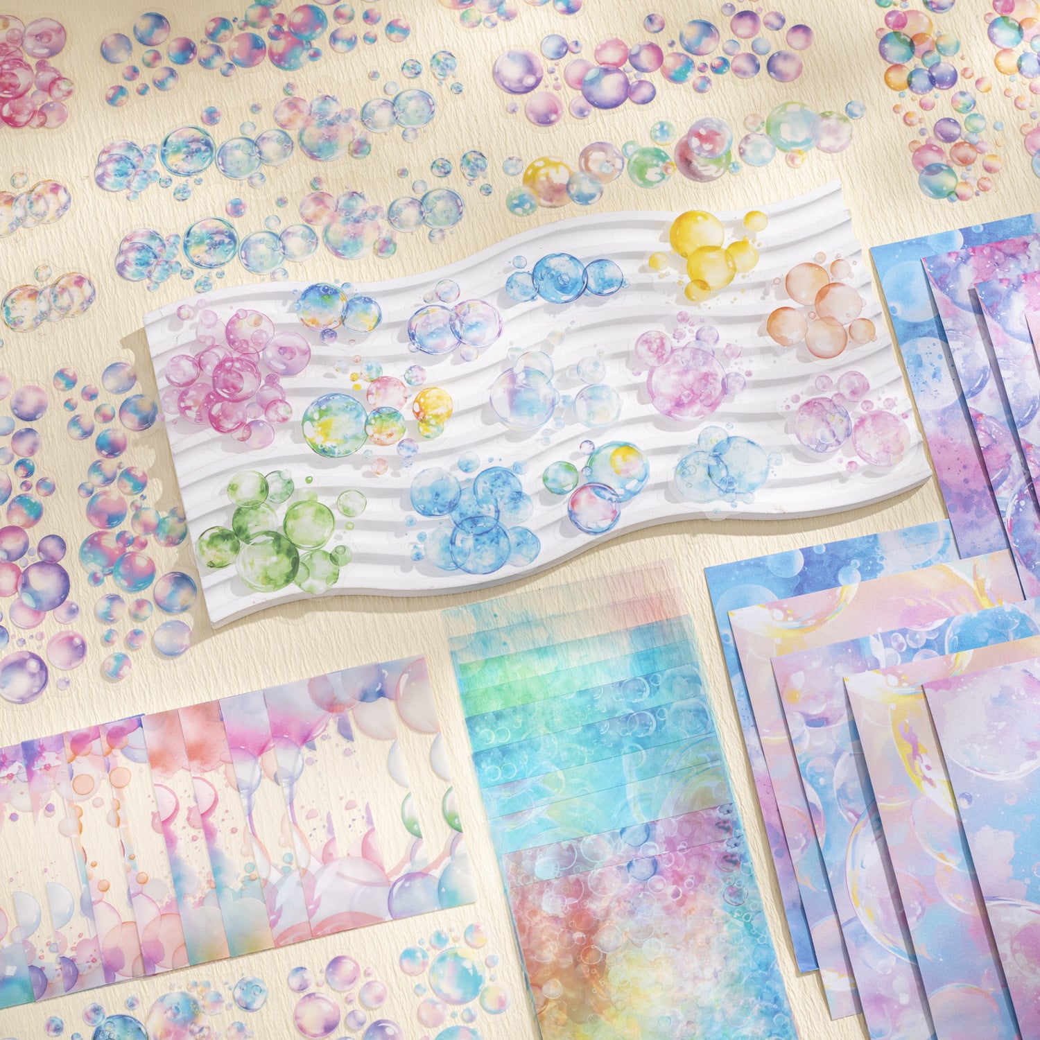 80 Pcs Watercolor Theme Journal Supplies Kit SCZYRC