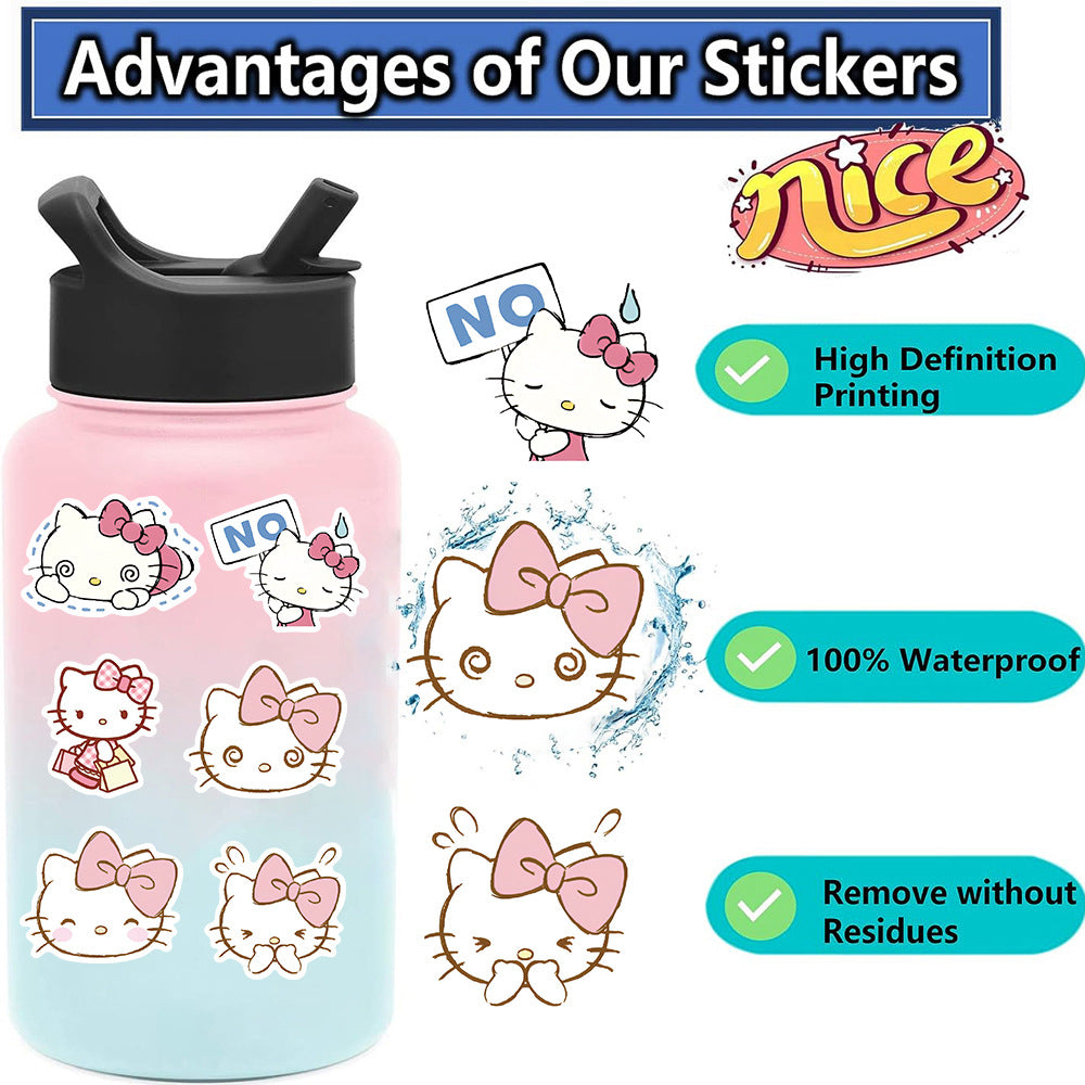 50 Pcs Vinyl Cute Cat Stickers AZ267
