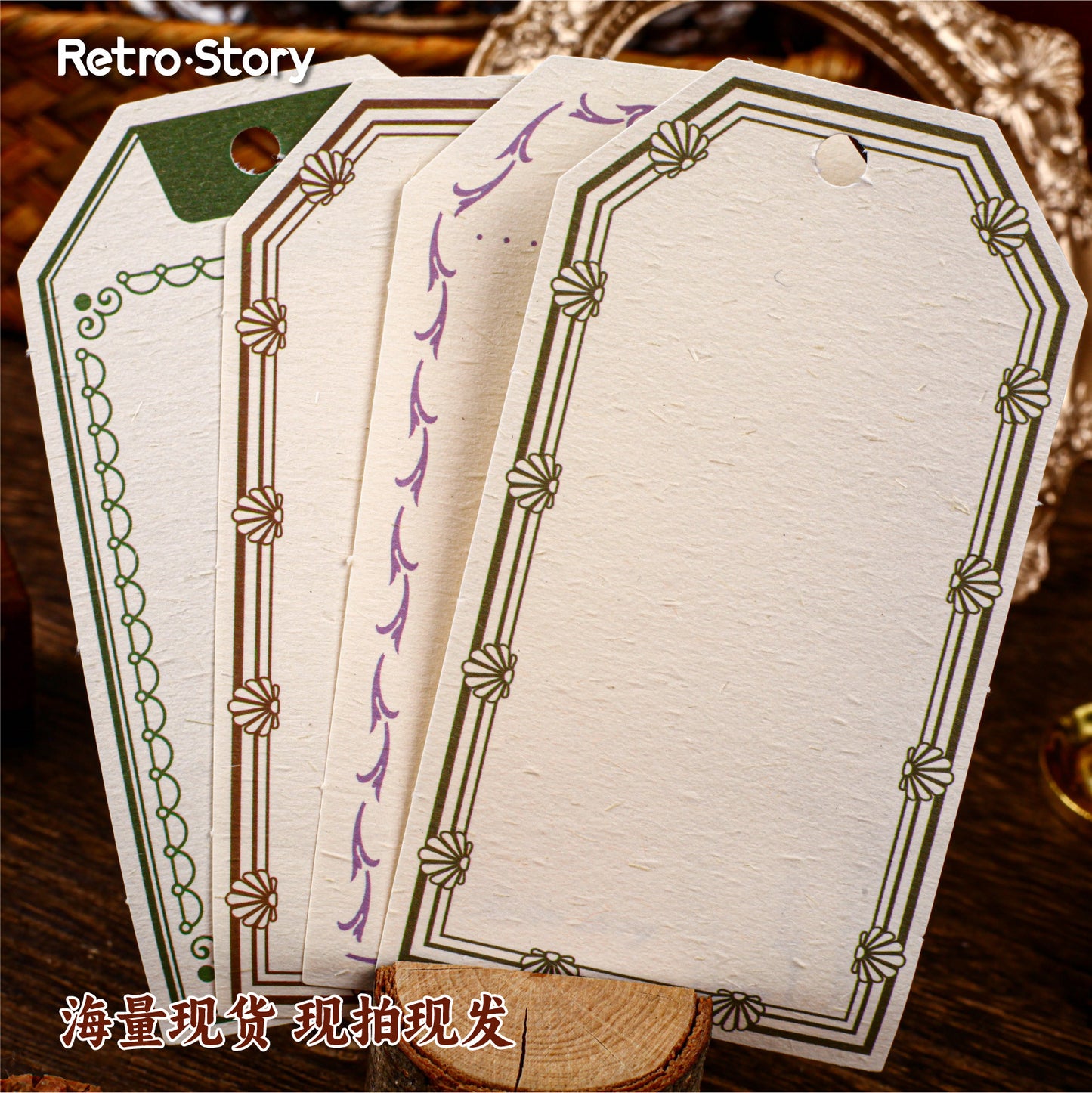 32 Pcs Vintage Notepad Tag BQDP