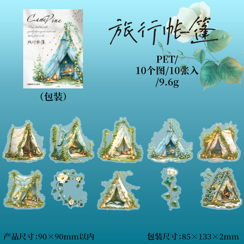 10 Pcs Garden Forest Vine Stickers TMHK